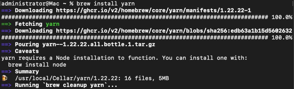 Installing Yarn
