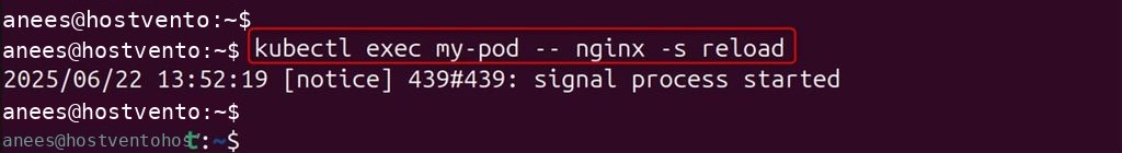 Reloading the Nginx configuration