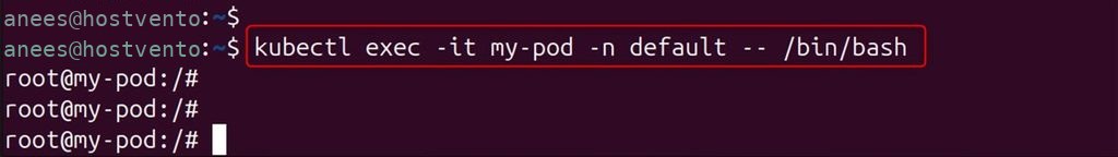 Running exec in a specific namespace