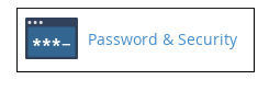 Password and security