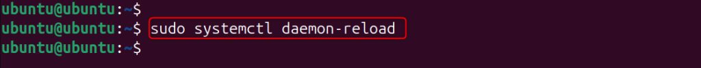 Reloading the systemd configuration