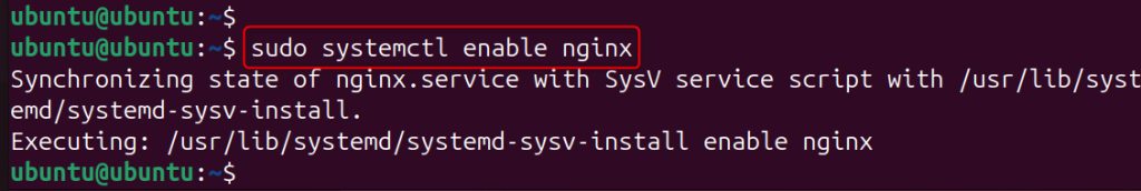 Enabling a service at boot