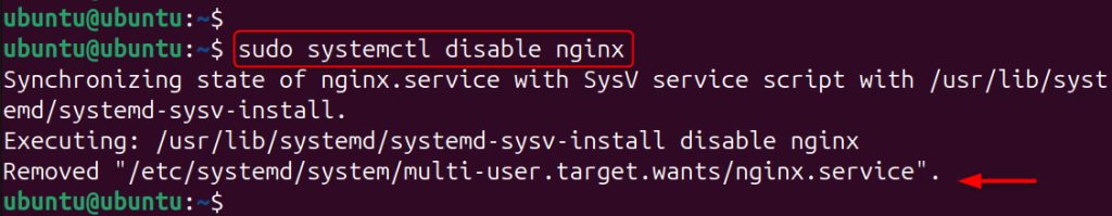 Disabling a service at boot