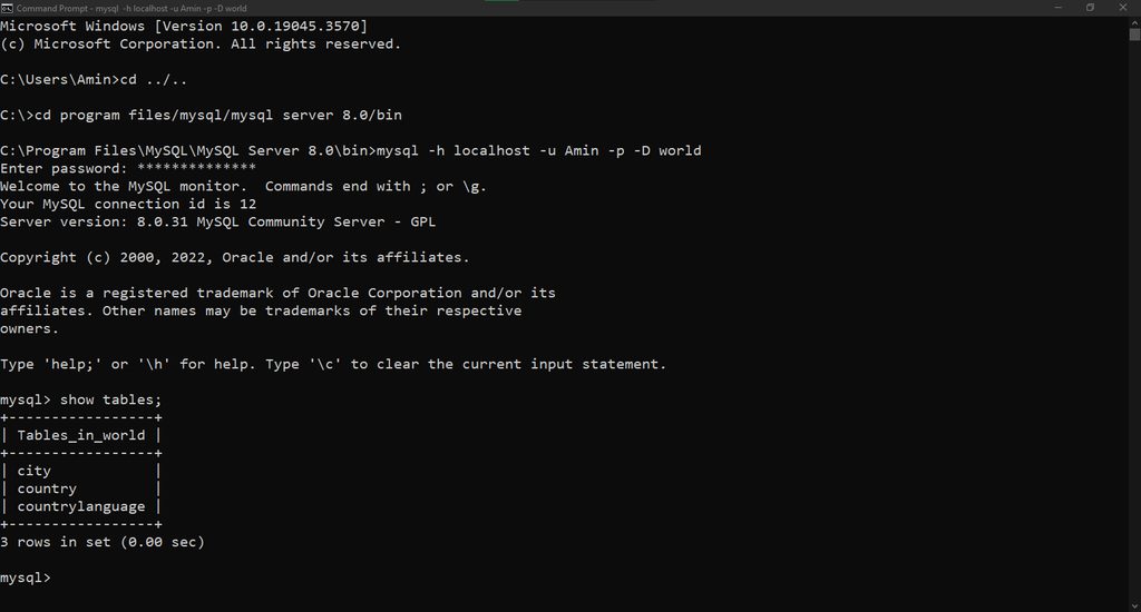 Connecting to a specific server and database