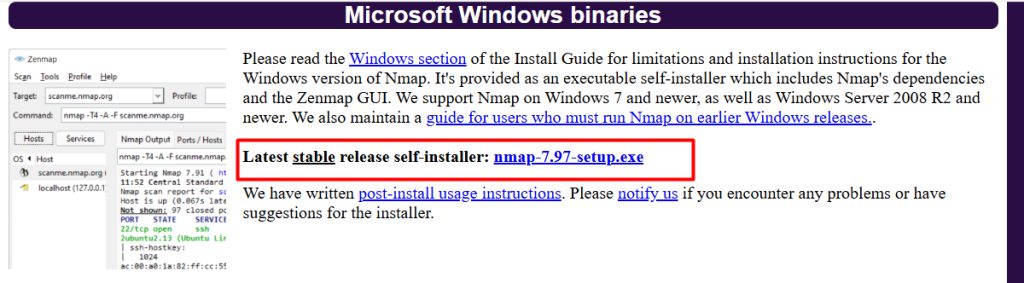 The official Nmap website