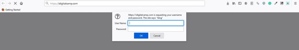 Screenshot: Go back to Directory Privacy .