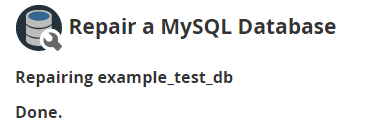 Screenshot: Click Repair Database .