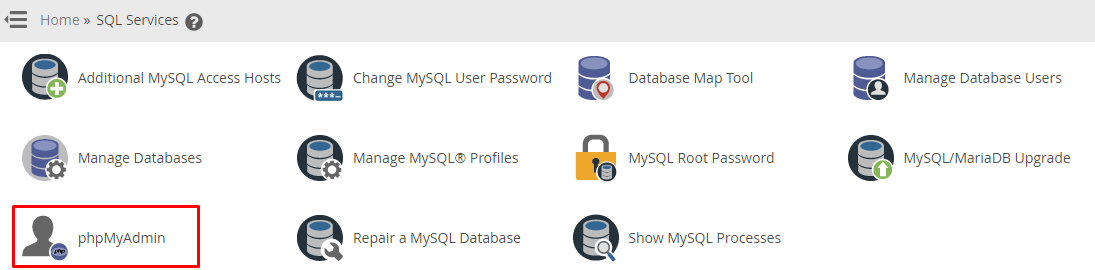 Screenshot: phpMyAdmin has Repair table under With selected.