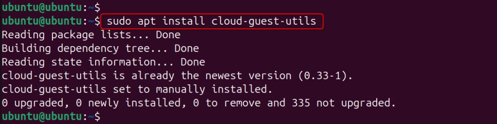 Installing growpart