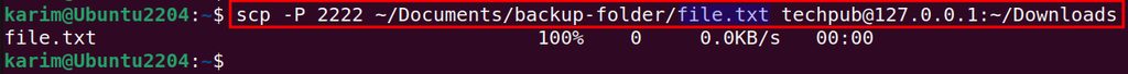 Copying a single file