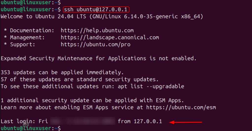 Testing the SSH login with 2FA