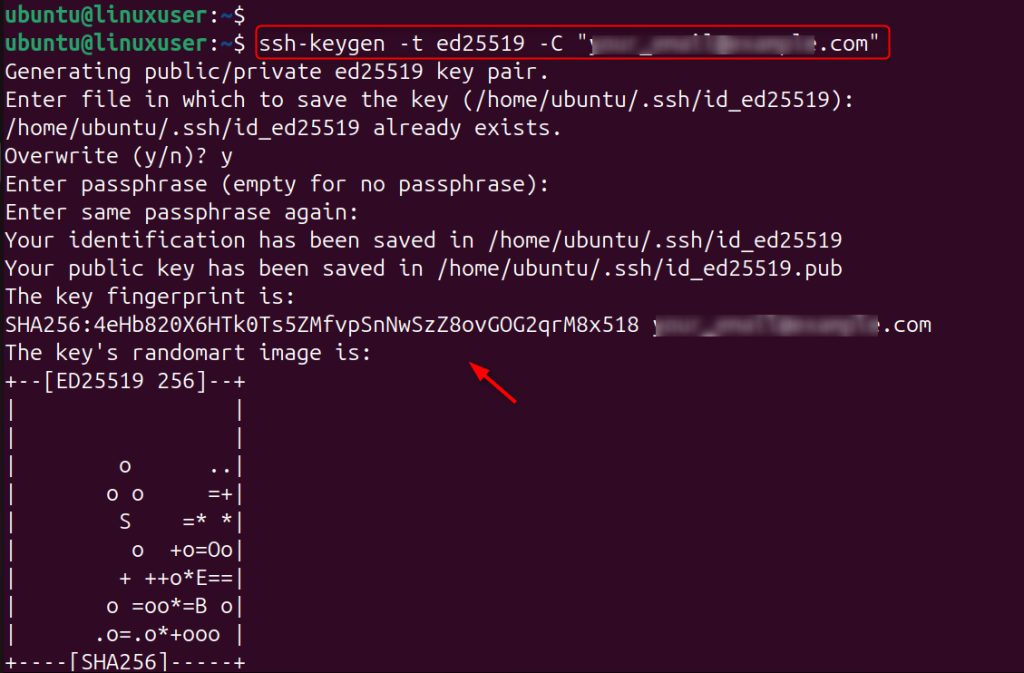 Generating the SSH keys