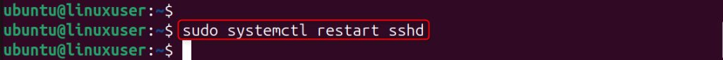 Restarting sshd