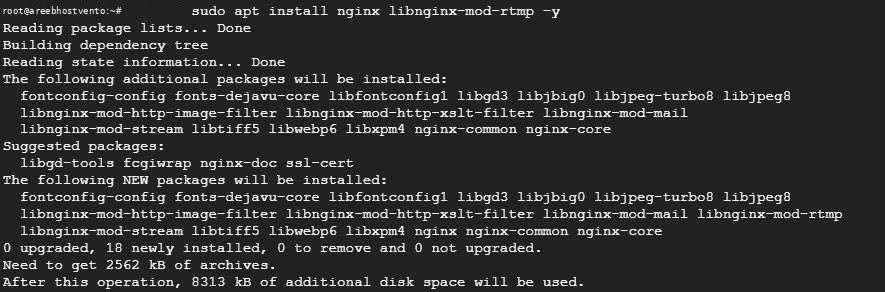 Installing Nginx and the RTMP module