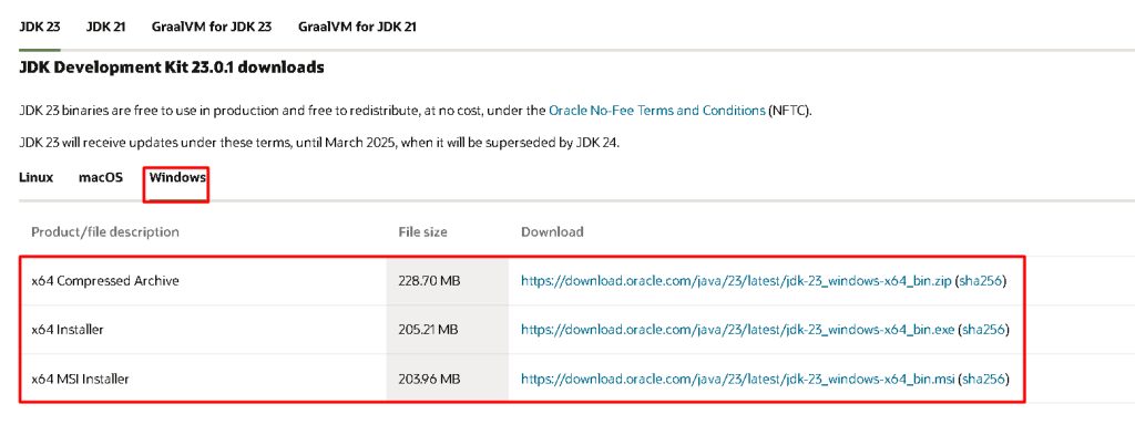 Downloading the Java Development Kit