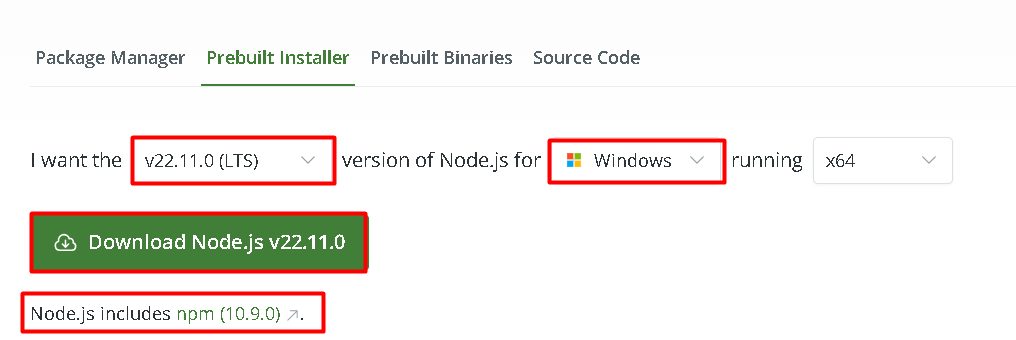 Downloading Node.js