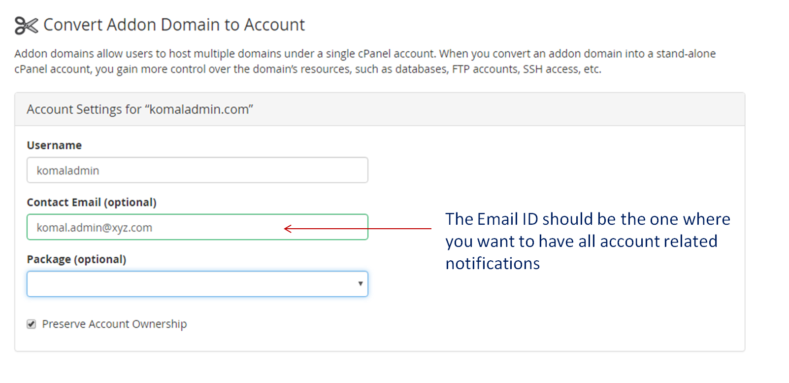Screenshot: In the old account, open phpMyAdmin . phpMyAdmin is a tool to manage databases.