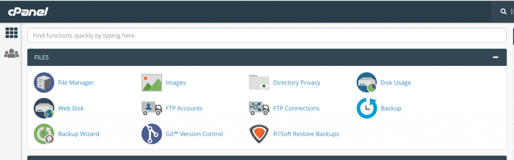 Screenshot: Open File Manager in your hosting control panel.