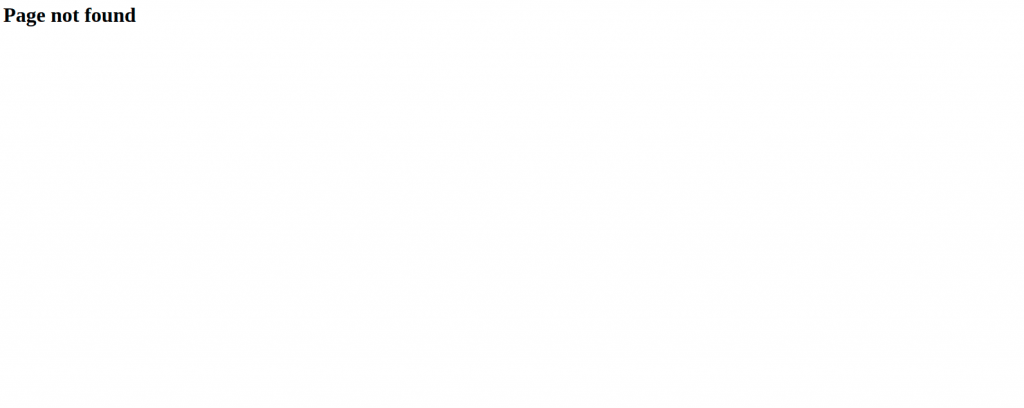 Screenshot: A 404 page shows when a page is missing.