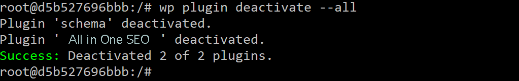 Screenshot: Rename it back and turn plugins on one at a time.