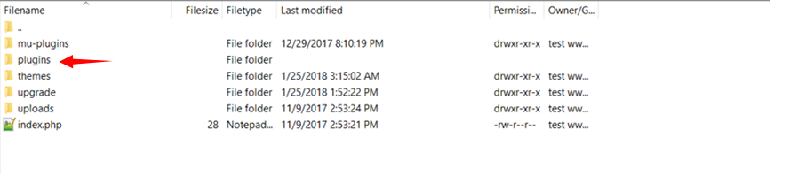 Screenshot: Rename plugins_off back to plugins .
