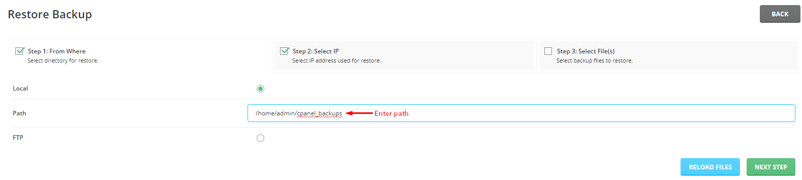 Screenshot: Upload and import them in DirectAdmin, then fix the settings file.