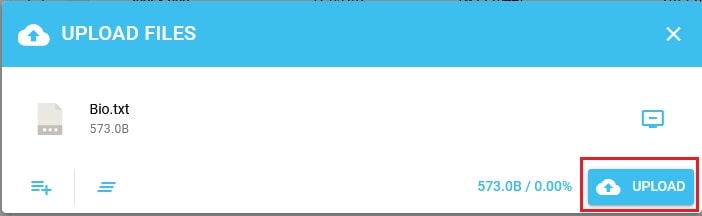 Screenshot: Use File Manager and then Upload Files .
