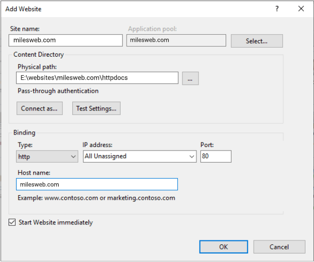 Screenshot: A web server is a program that sends web pages to visitors. IIS stands for Internet Inform