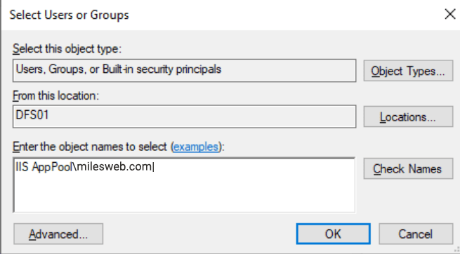 Screenshot: Update Windows and IIS regularly.