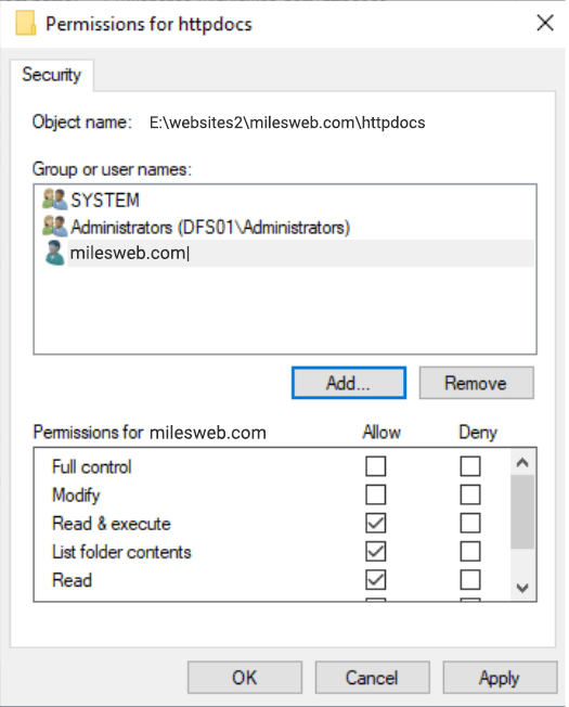 Screenshot: Update Windows and IIS regularly.