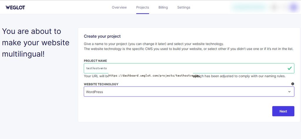 Creating the project